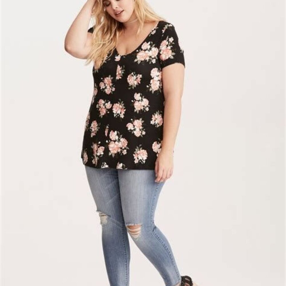 Torrid Floral Soft Kit Shirt- 2X
